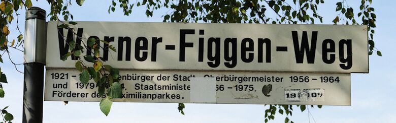 Straßenschild Werner-Figgen-Weg