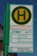 Haltestellenschild Horster Straße