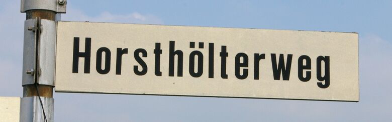 Straßenschild Horsthölterweg