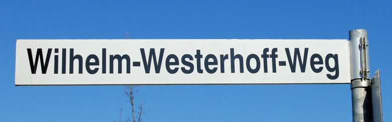 Straßenschild Wilhelm-Westerhoff-Weg