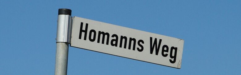 Straßenschild Homanns Weg