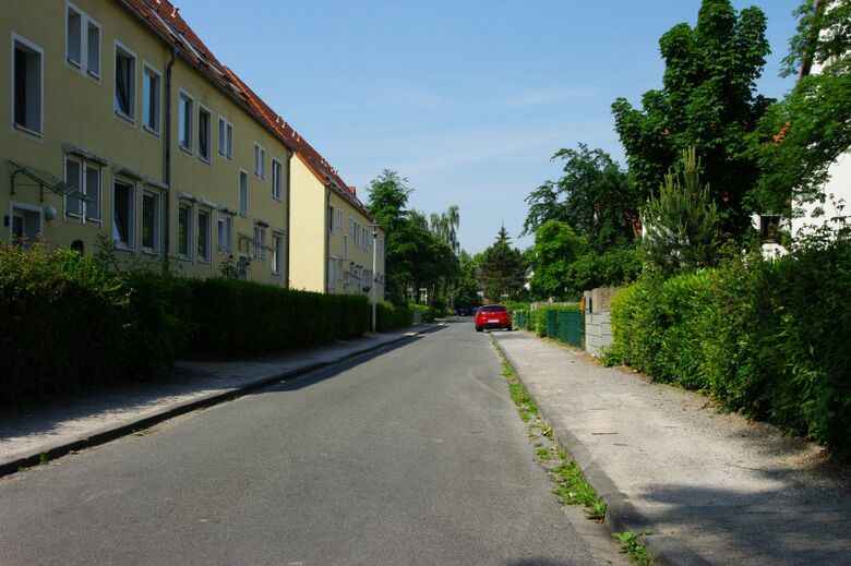 Otto-Hue-Straße von der Glückaufstraße aus