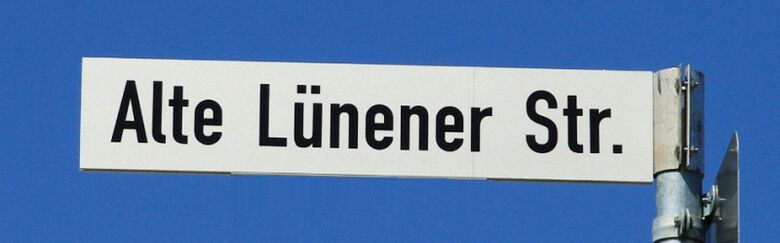 Straßenschild Alte Lünener Straße