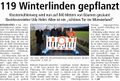"119 Winterlinden gepflanzt", Westfälischer Anzeiger, 25. Februar 2010
