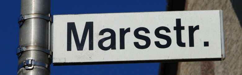 Straßenschild Marsstraße