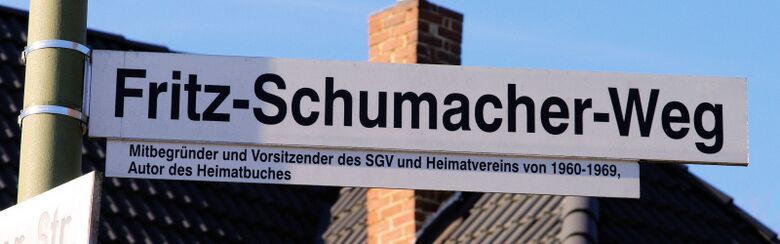 Straßenschild Fritz-Schumacher-Weg