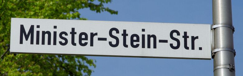 Straßenschild Minister-Stein-Straße