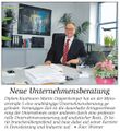 "Neue Unternehmenberatung in Hamm" (Unternehmensberater und Interimsmanager Martin Deppenkemper), Westfälischer Anzeiger, 03. März 2010