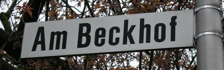 Straßenschild Am Beckhof