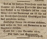Kgl. westph.-märk. Intelligenzblatt - Dortmund - Nr. 4 vom 13.1.1818 Seite 23.jpg