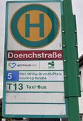 Haltestellenschild Doenchstraße