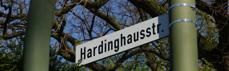 Straßenschild Hardinghausstraße