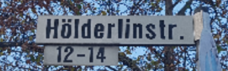 Straßenschild Hölderlinstraße