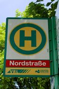 Haltestellenschild Nordstraße