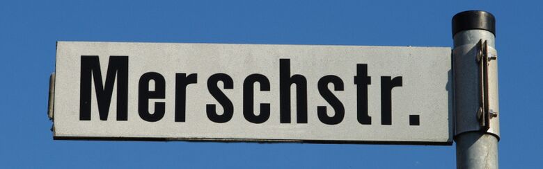 Straßenschild Merschstraße