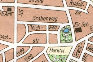 Ausschnitt aus dem Stadtplan von 1957