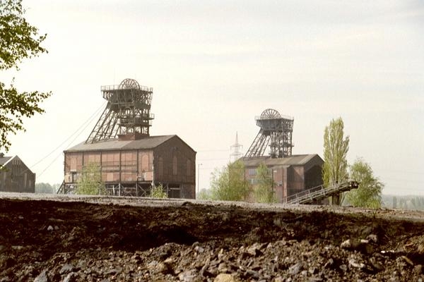 Schacht I und Schacht II der Zeche Radbod, 1997