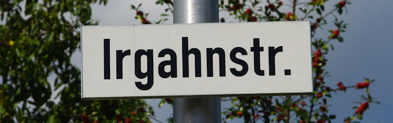 Datei:Strassenschild Irgahnstrasse.jpg