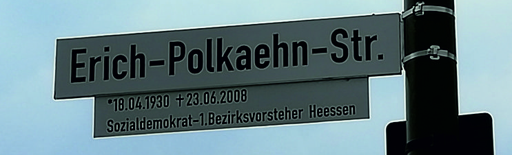 Straßenschild Erich-Polkaehn-Straße
