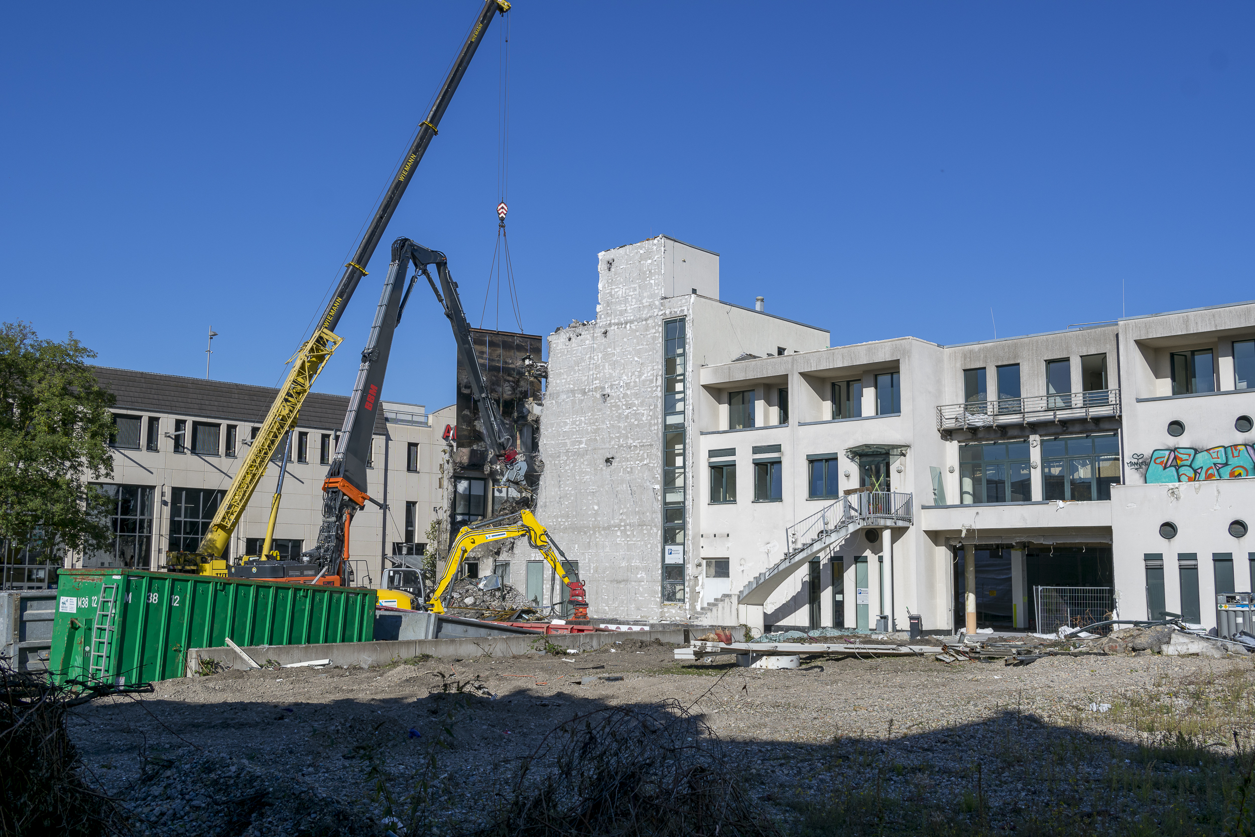 Abriss am 04.10.2022 von der Ritterstraße aus