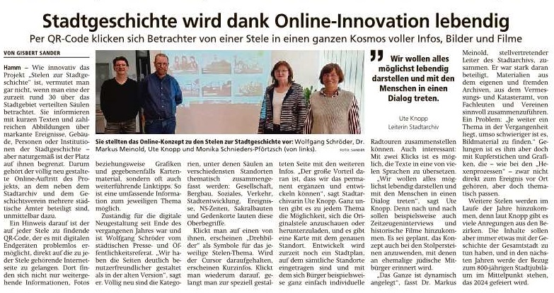 Datei:Gisbert Sander - Stadtgeschichte wird dank Online-Innovation lebendig - Westfälischer Anzeiger Hamm vom 28.04.2022.jpg