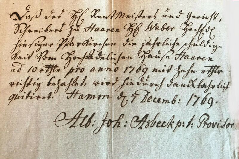 Datei:1769 Quittung Asbeck.jpg