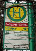 Haltestellenschild Pollgartenstraße