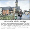 "Haltestelle wieder verlegt", Westfälischer Anzeiger, 10. Dezember 2009