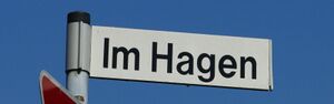 Straßenschild Im Hagen