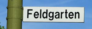 Straßenschild Feldgarten