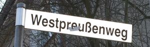 Straßenschild Westpreußenweg