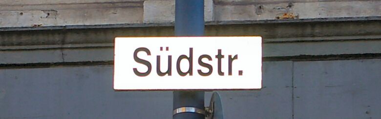 Straßenschild Südstraße
