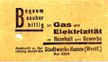 Rückseite: Werbung für Gas und Elektrik der Stadtwerke Hamm