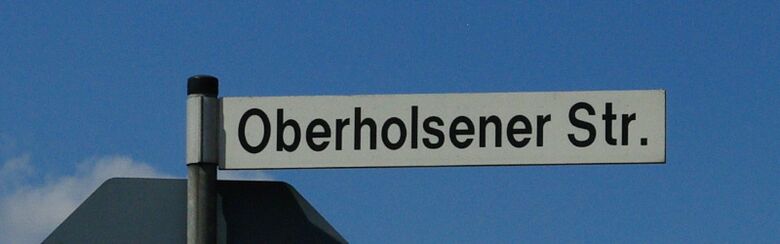 Straßenschild Oberholsener Straße