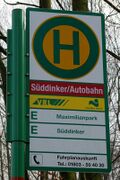 Haltestellenschild Süddinker/Autobahn