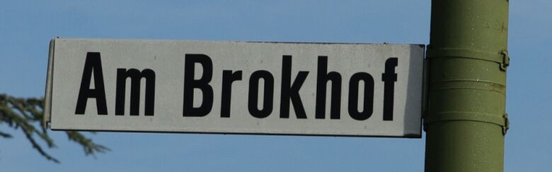Straßenschild Am Brokhof