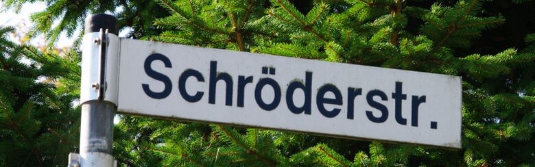 Straßenschild Schröderstraße