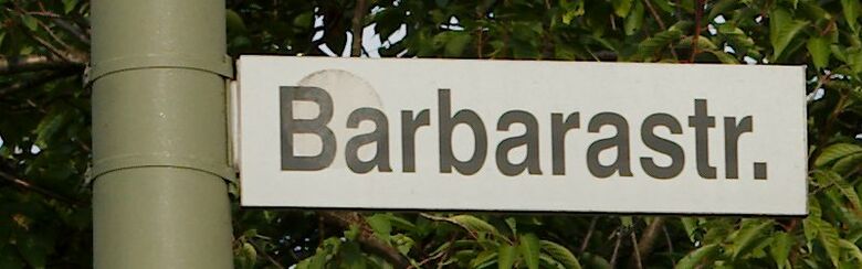 Straßenschild Barbarastraße