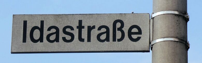 Straßenschild Idastraße