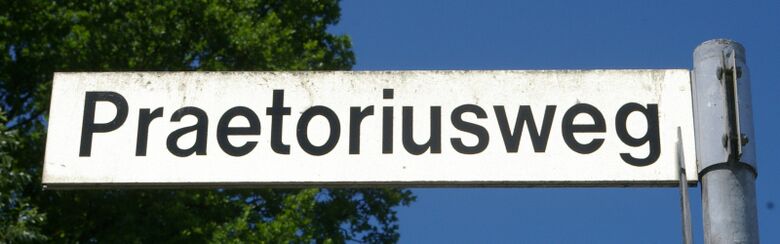 Straßenschild Praetoriusweg