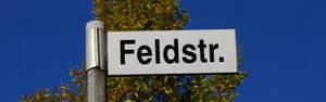 Straßenschild Feldstraße