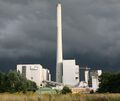 Kraftwerk Westfalen bei schlechtem Wetter