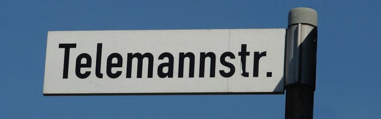 Straßenschild Telemannstraße