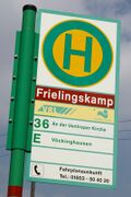 Haltestellenschild Frielingskamp