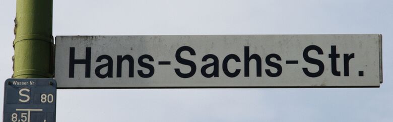 Straßenschild Hans-Sachs-Straße