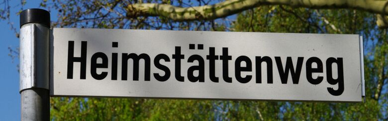 Straßenschild Heimstättenweg