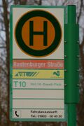 Haltestellenschild Rastenburger Straße
