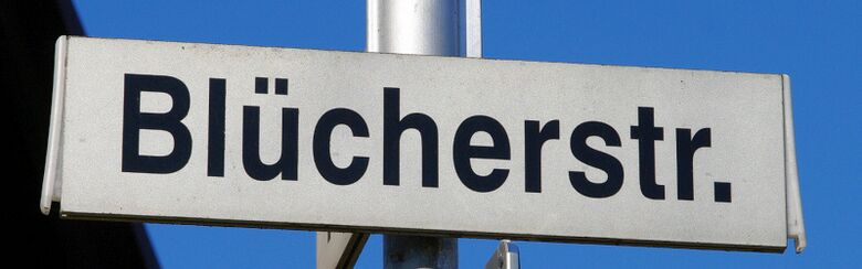 Straßenschild Blücherstraße