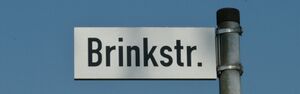 Straßenschild Brinkstraße