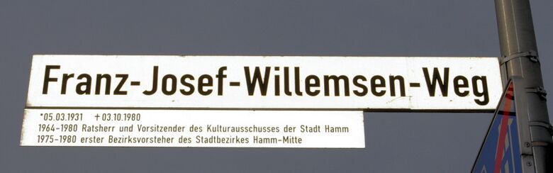 Straßenschild Franz-Josef-Willemsen-Weg